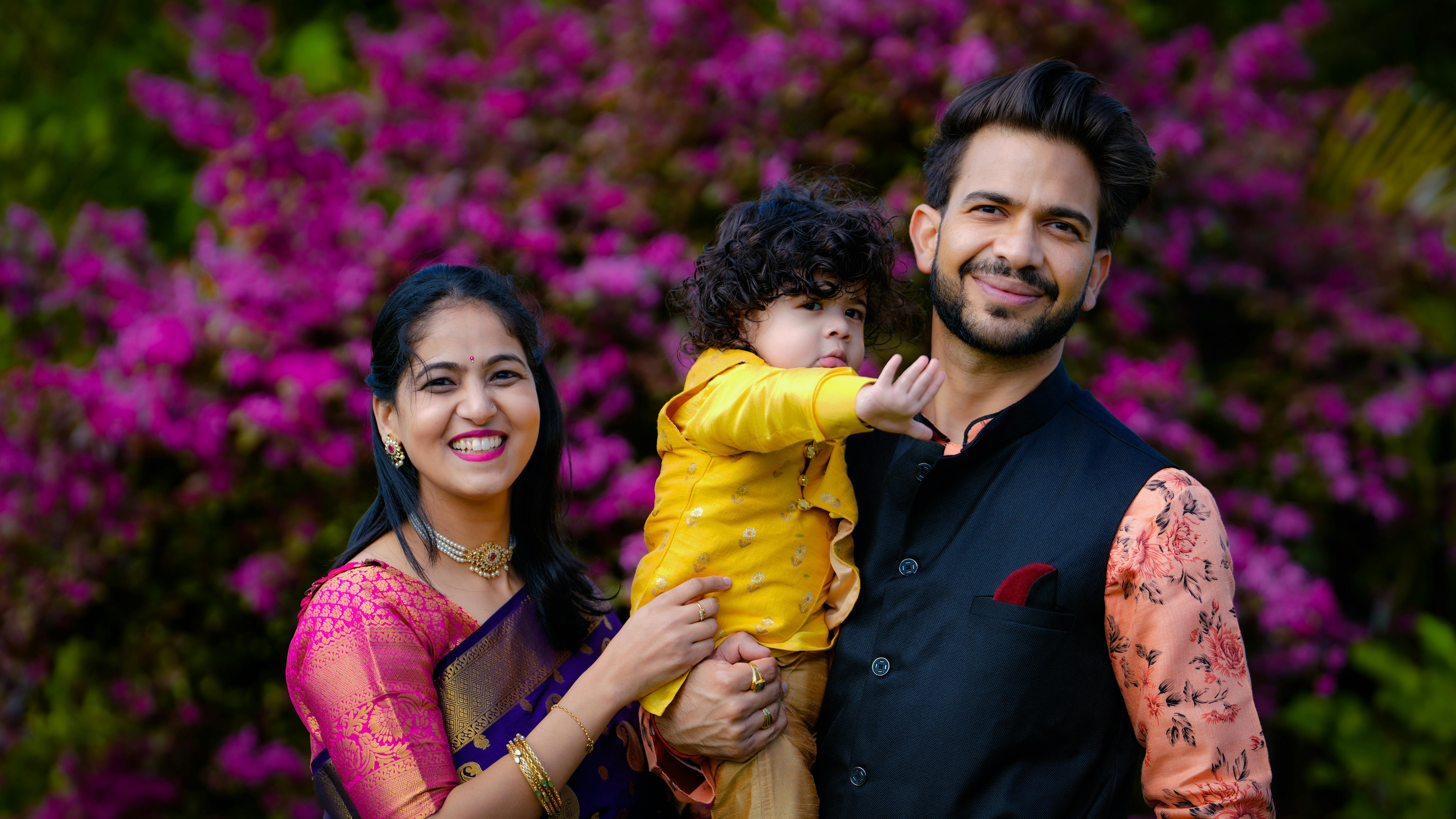 Happy Indian parent and child sharing a warm moment together
